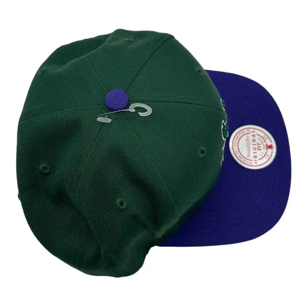 Milwaukee Bucks Mitchell & Ness NBA Snapback Hat Cap Hardwood Classics HWC Retro